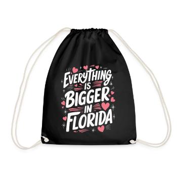 Florida USA Amerika Saat - Turnbeutel - Schwarz - Vorne