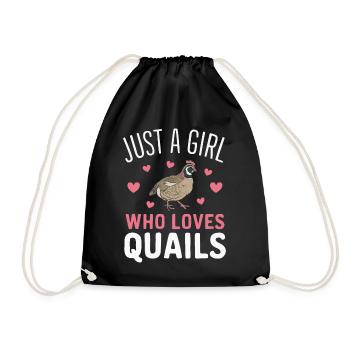 Quail Bird Quails - Drawstring Bag - black - Front