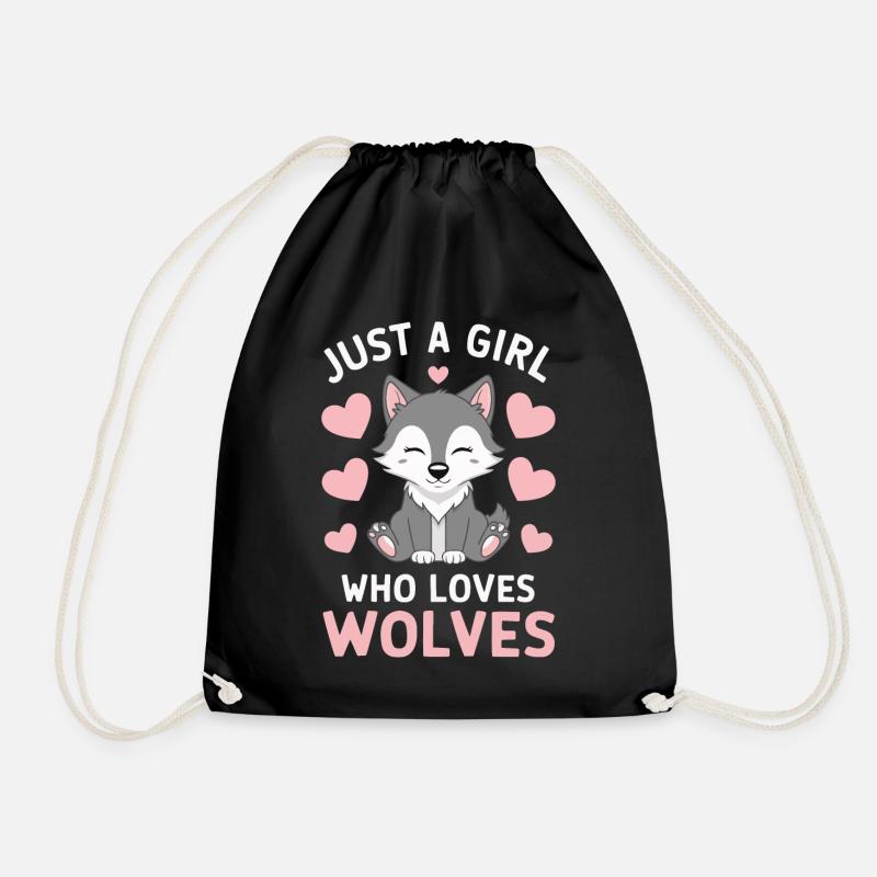 Wolf Wölfe Tier Jaulen - Turnbeutel - Schwarz