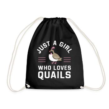 Quail Bird Quails - Drawstring Bag - black - Front