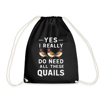 Quail Bird Quails - Drawstring Bag - black - Front