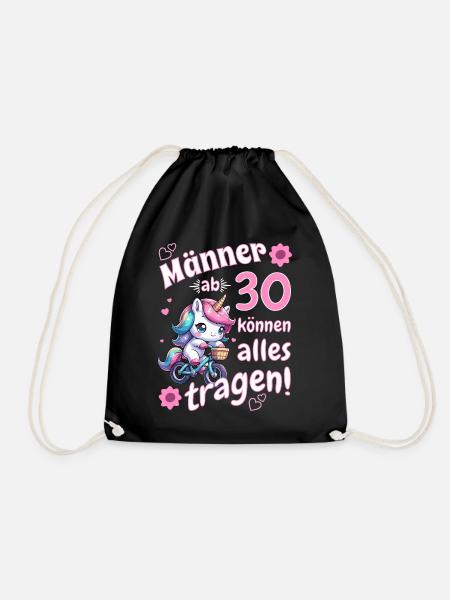 Männer ab 30...Geburtstag Mann 30 lustiger Spruch - Turnbeutel - Schwarz