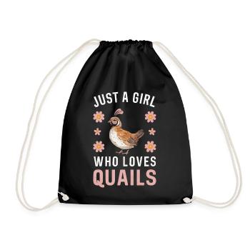 Quail Bird Quails - Drawstring Bag - black - Front