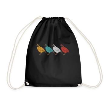 Quail Bird Quails - Drawstring Bag - black - Front