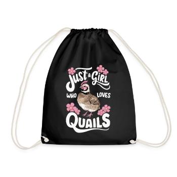 Quail Bird Quails - Drawstring Bag - black - Front