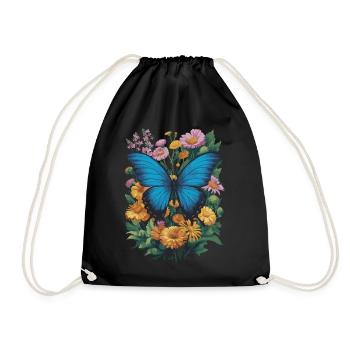 Schmetterling Monarchfalter Bunt Schmetterlinge - Turnbeutel - Schwarz - Vorne