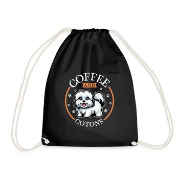 Café et Coton de Tuléar - Sac de sport léger - noir - Devant