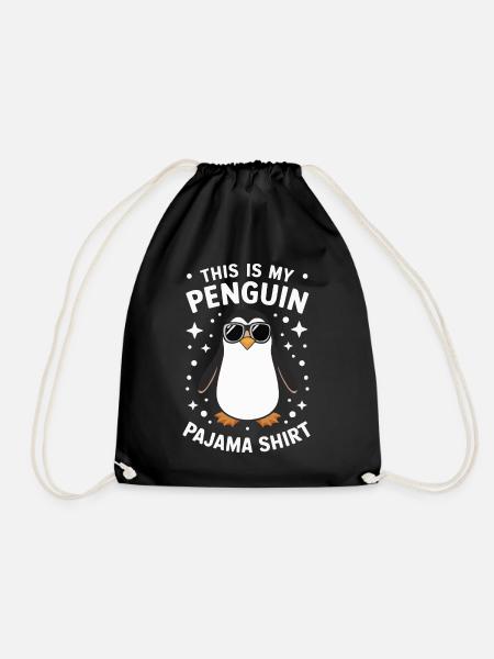 Pinguin Pinguine Tier - Turnbeutel - Schwarz