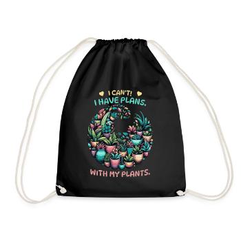 Jardiniers et amoureux des plantes avec des plantes de balcon - Sac de sport léger - noir - Devant