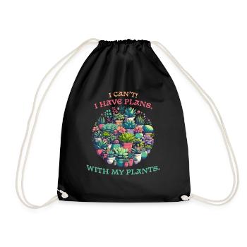 Amoureux des plantes, des plantes de balcon et des jardins - Sac de sport léger - noir - Devant