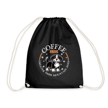 Café et bouvier suisse - Sac de sport léger - noir - Devant