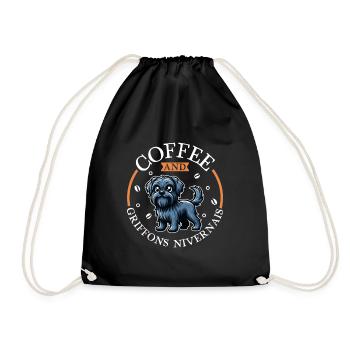 Coffee and Griffon Nivernais - Drawstring Bag - black - Front
