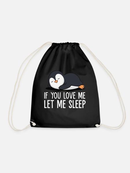 Penguin Penguins Animal - Drawstring Bag - black