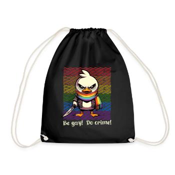 Be Gay Do Crime Mois de la fierté LGBTQ - Sac de sport léger - noir - Devant