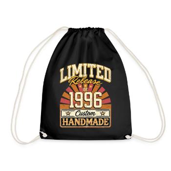 Limited 1996 Lustige Sprüche Geschenk Geburtstag - Turnbeutel - Schwarz - Vorne