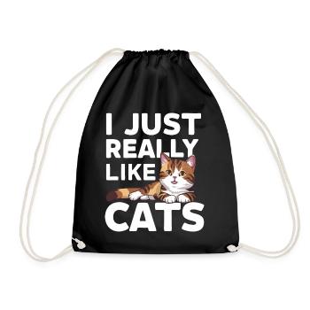 Chat Chats Amoureux Chat Propriétaire Chaton - Sac de sport léger - noir - Devant