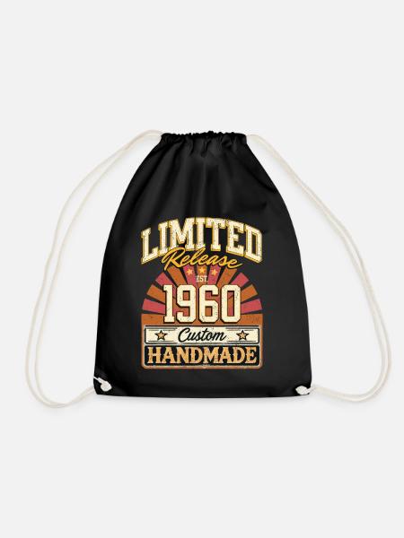 Limited 1960 Lustige Sprüche Geschenk Geburtstag - Turnbeutel - Schwarz