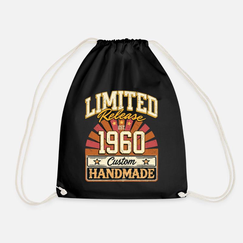Limited 1960 Lustige Sprüche Geschenk Geburtstag - Turnbeutel - Schwarz