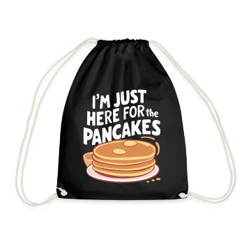 Pancakes Breakfast Food Pancake - Drawstring Bag - black - Front