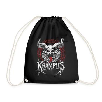 KRAMPUS NIKOLAUS KNECHT RUPRECHT KRAMPERL PERCHTEN - Turnbeutel - Schwarz - Vorne