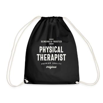 Genuine and Trusted Physical Therapist - Drawstring Bag - black - Front