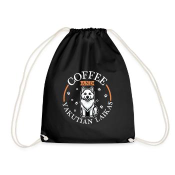 Café et Yakutskaya Laika - Sac de sport léger - noir - Devant