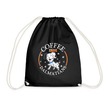 Café et Dalmatiens - Sac de sport léger - noir - Devant