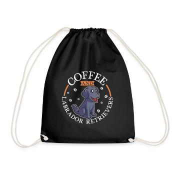 Coffee et Labrador Retriever - Sac de sport léger - noir - Devant