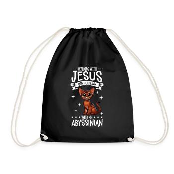 Jésus et mes Abyssins - Sac de sport léger - noir - Devant