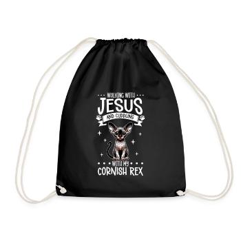 Jésus et mon Rex de Cornouailles - Sac de sport léger - noir - Devant