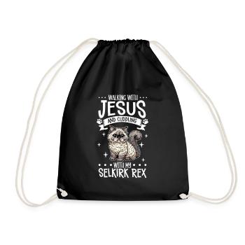 Jesus und meine Selkirk Rex - Turnbeutel - Schwarz - Vorne