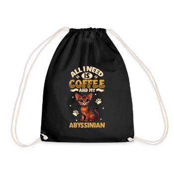 Le café et mes Abyssins - Sac de sport léger - noir - Devant