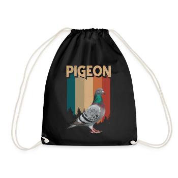 Pigeon Pigeons Animal Oiseau - Sac de sport léger - noir - Devant