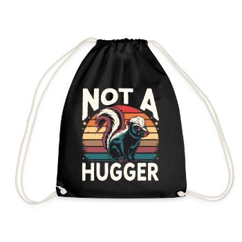 Animaux du zoo de mouffette - Sac de sport léger - noir - Devant