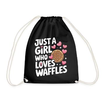 Gaufres Bonbons pour le petit-déjeuner - Sac de sport léger - noir - Devant