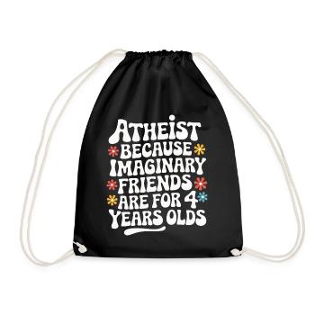Atheismus Atheist Anti-Religion Agnostiker - Turnbeutel - Schwarz - Vorne
