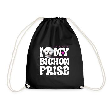 J'adore mon Bichon Frise - Sac de sport léger - noir - Devant