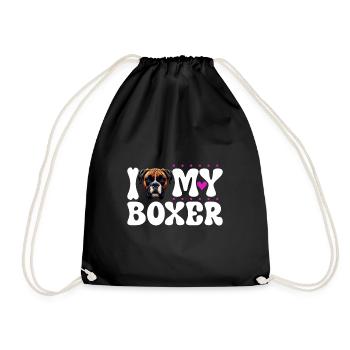 J'adore mon boxeur - Sac de sport léger - noir - Devant