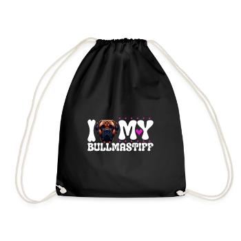 J'adore mon Bullmastiff - Sac de sport léger - noir - Devant