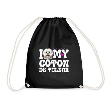 J'adore mon Coton de Tuléar - Sac de sport léger - noir - Devant