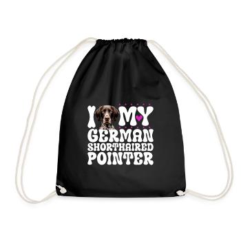 J’adore mon German Shorthair - Sac de sport léger - noir - Devant