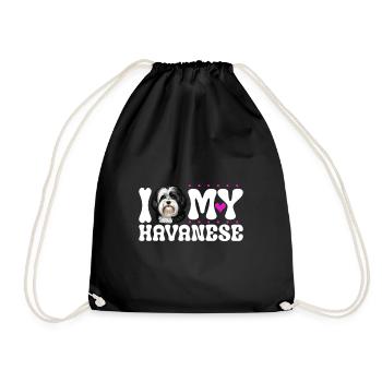 J’adore mon bichon havanais - Sac de sport léger - noir - Devant