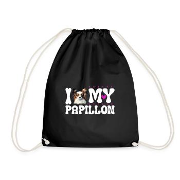 J'adore mon Papillon - Sac de sport léger - noir - Devant