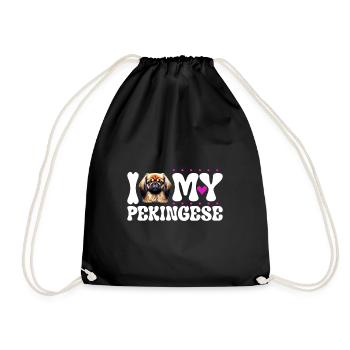 J’adore mes Pékinois - Sac de sport léger - noir - Devant