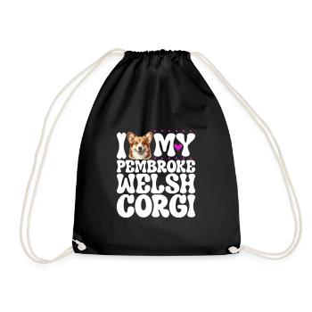 J’adore mon Welsh Corgi Pembroke - Sac de sport léger - noir - Devant