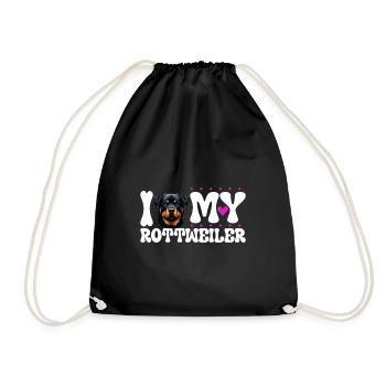 J'adore mon Rottweiler - Sac de sport léger - noir - Devant