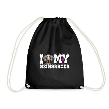 J’adore mon braque de Weimar - Sac de sport léger - noir - Devant