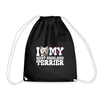 J’adore mon West Highland Terrier - Sac de sport léger - noir - Devant