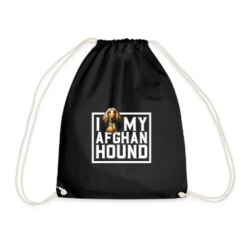 J’adore mon lévrier afghan - Sac de sport léger - noir - Devant