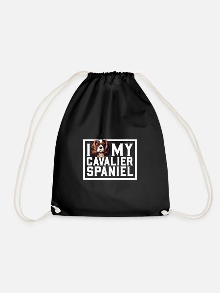 Ich liebe meinen Cavalier King Charles Spaniel - Turnbeutel - Schwarz